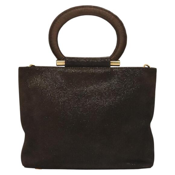 CELINE Hand Bag Leather Brown Gold - Picture 2 of 13